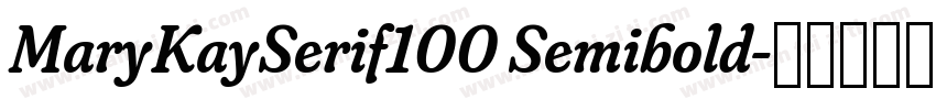 MaryKaySerif100 Semibold字体转换